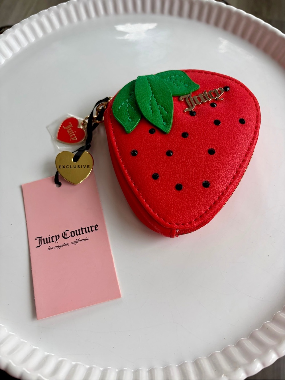 🍓 NWT Juicy Couture Exclusive Strawberry Coin Purse/Bag Charm 🍓